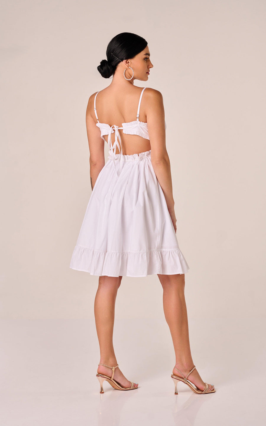 LAURA | Cotton open back midi dress | Tatiana Tretyak Brand