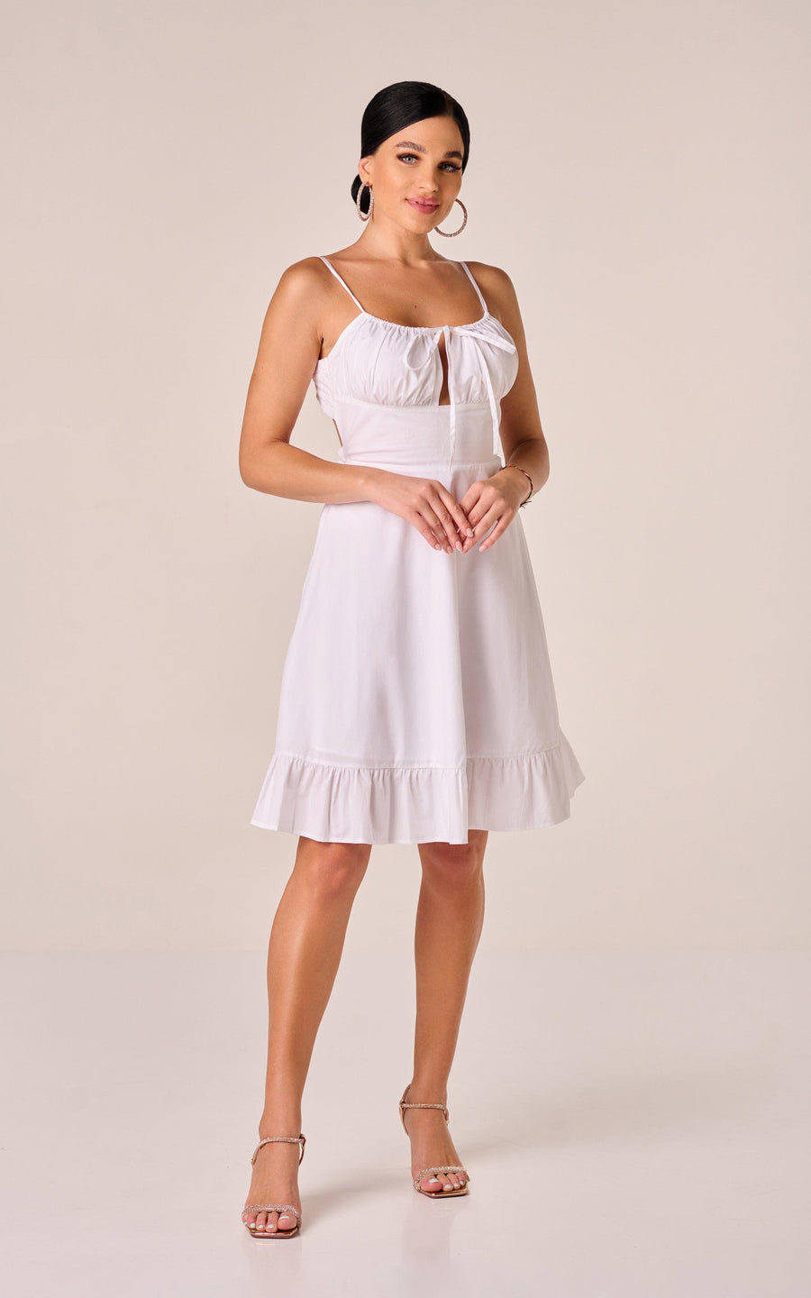LAURA | Cotton open back midi dress | Tatiana Tretyak Brand