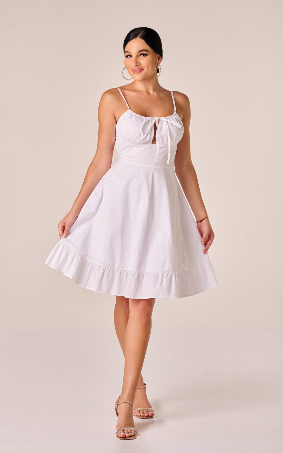 LAURA | Cotton open back midi dress | Tatiana Tretyak Brand