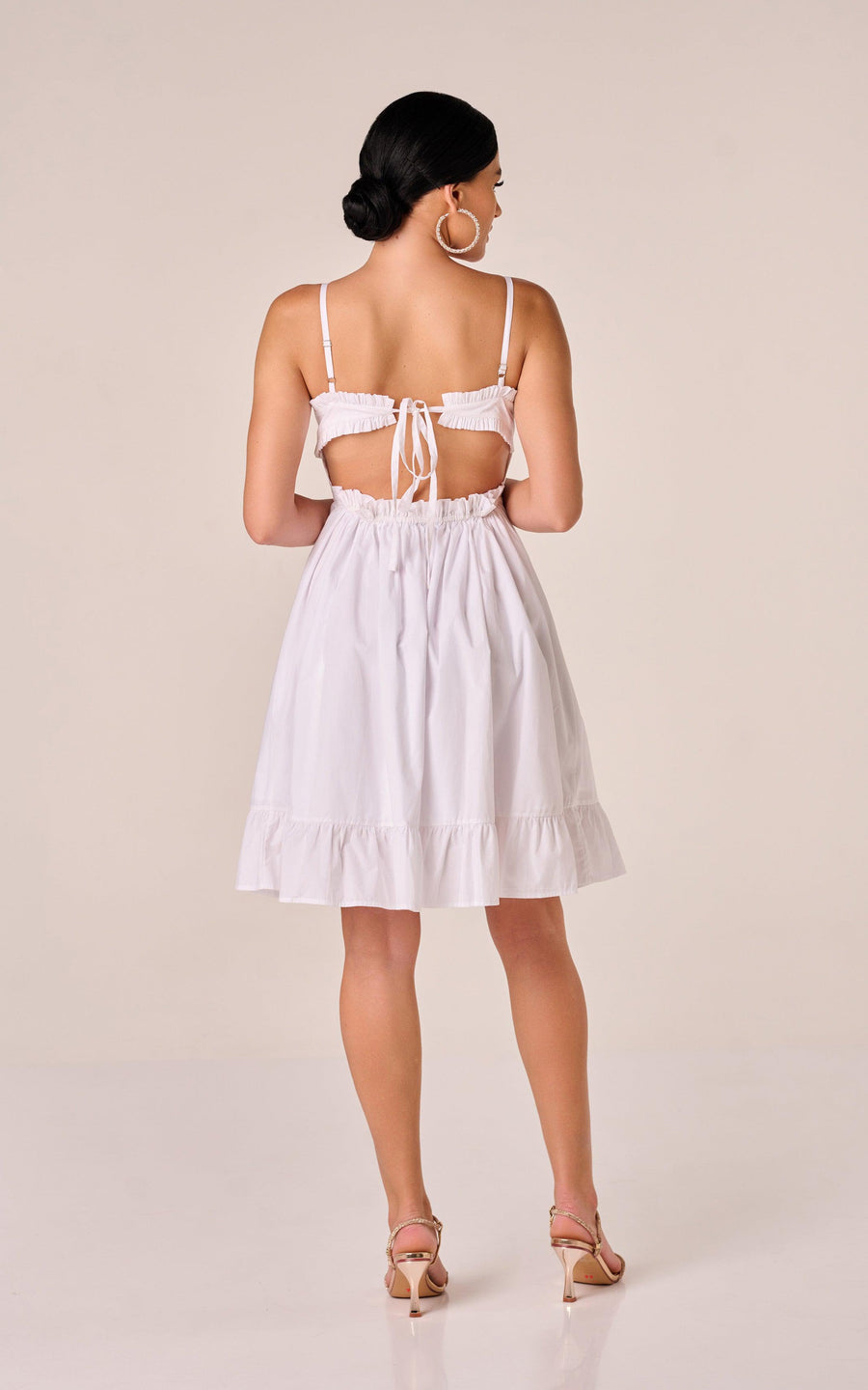 LAURA | Cotton open back midi dress | Tatiana Tretyak Brand