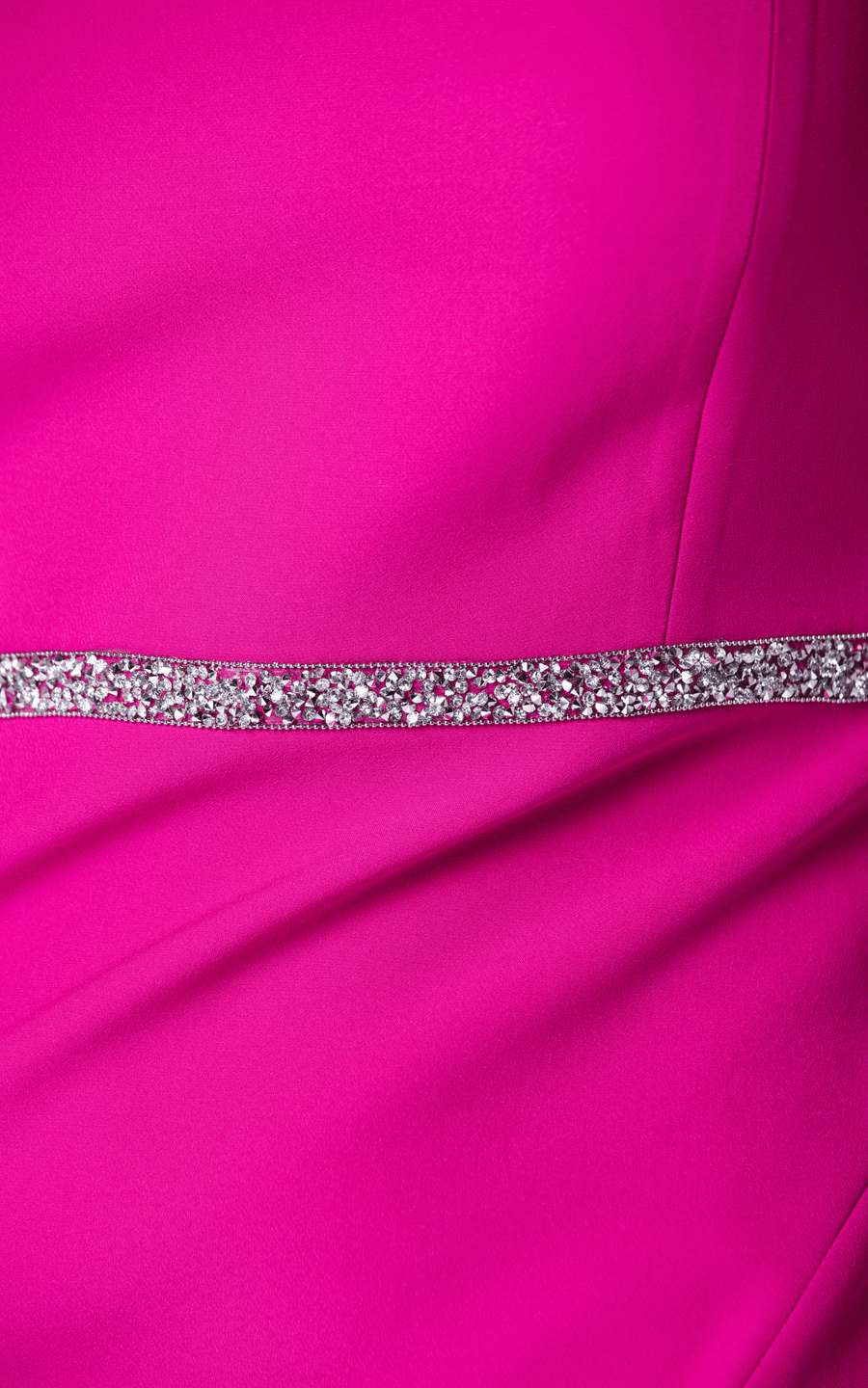 ADEL | Fuchsia maxi evening dress with feathers | Tatiana Tretyak Brand