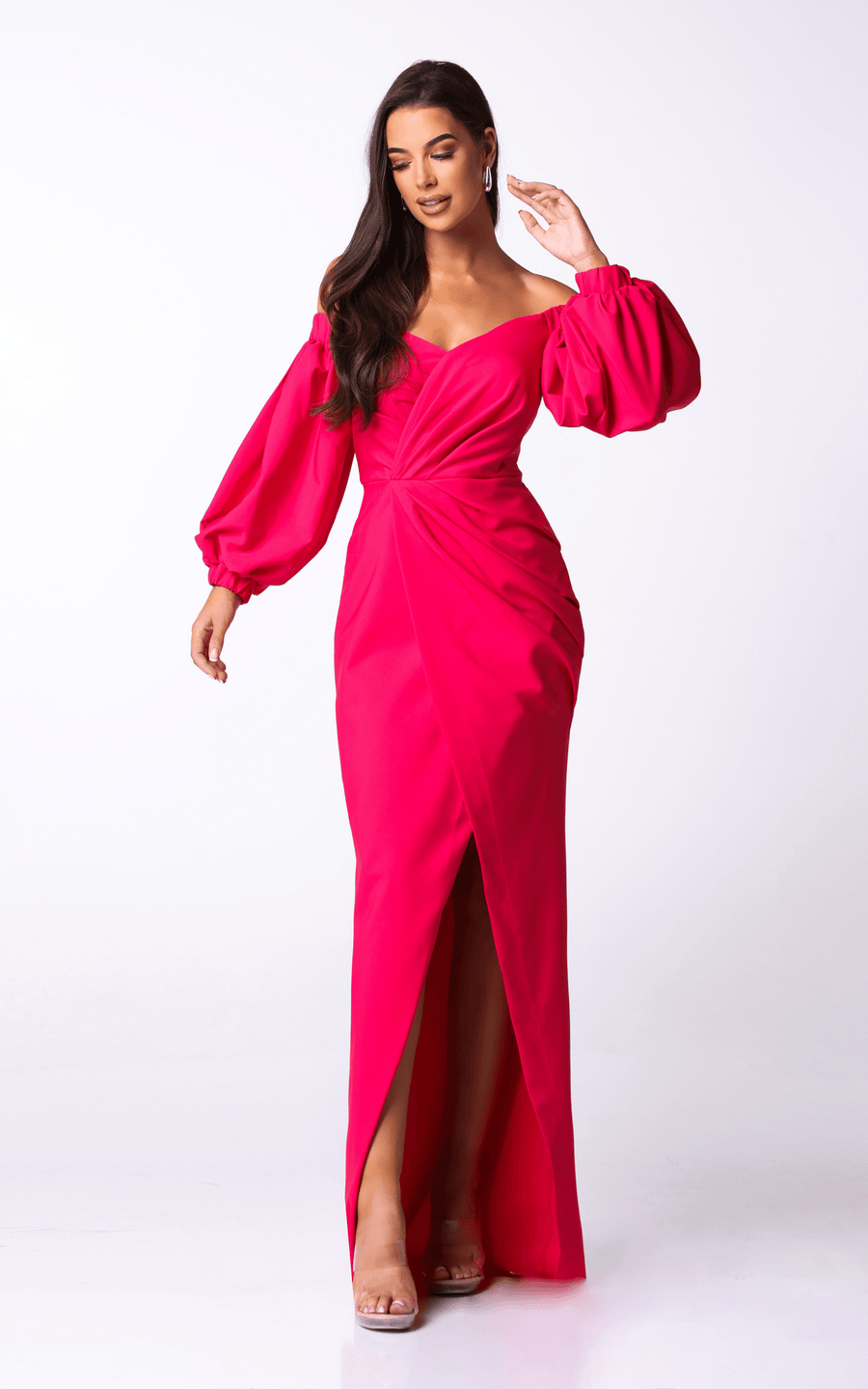 CLOE | Evening High Slit Berry Maxi Dress | Tatiana Tretyak Brand