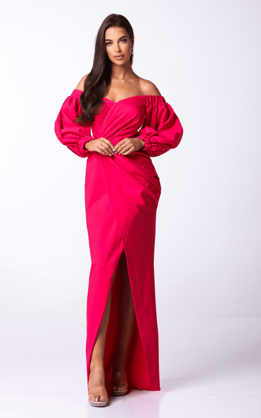 CLOE | Evening High Slit Berry Maxi Dress | Tatiana Tretyak Brand