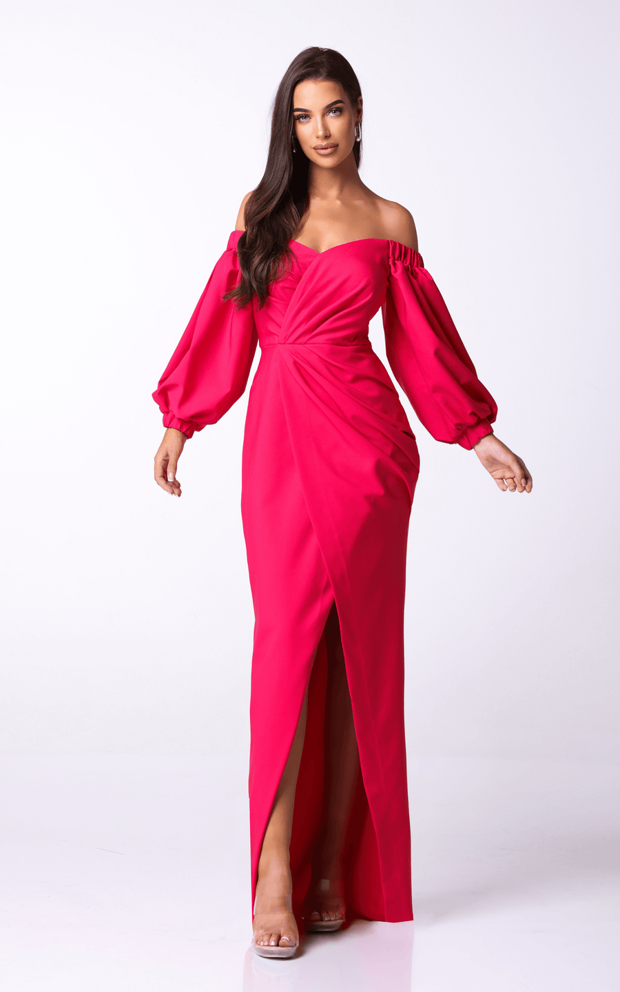CLOE | Evening High Slit Berry Maxi Dress | Tatiana Tretyak Brand