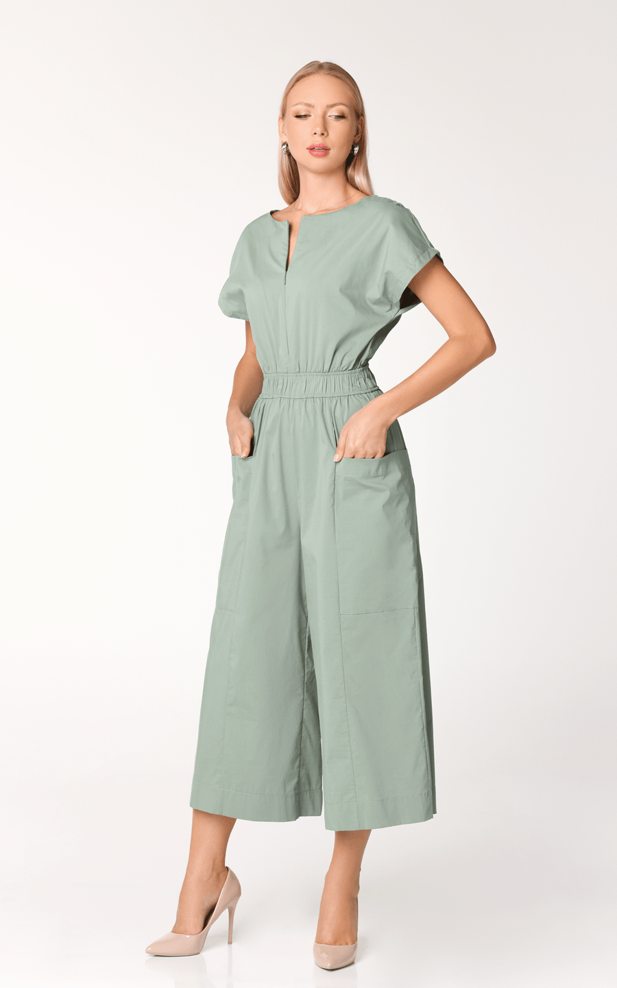 KIM | Women's Casual Olive Jumpsuit Overal | Tatiana Tretyak Brand