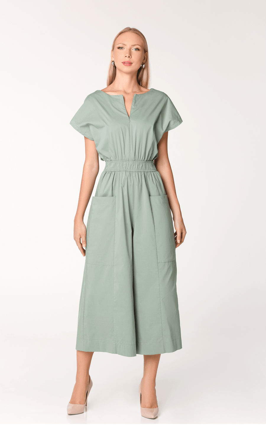 KIM | Women's Casual Olive Jumpsuit Overal | Tatiana Tretyak Brand