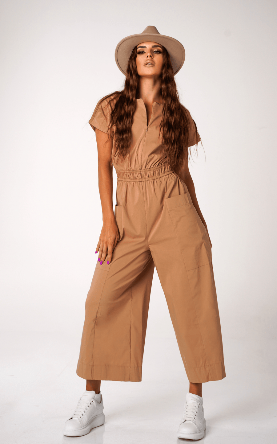 KIM | Women's Casual Sand Jumpsuit Overal | Tatiana Tretyak Brand