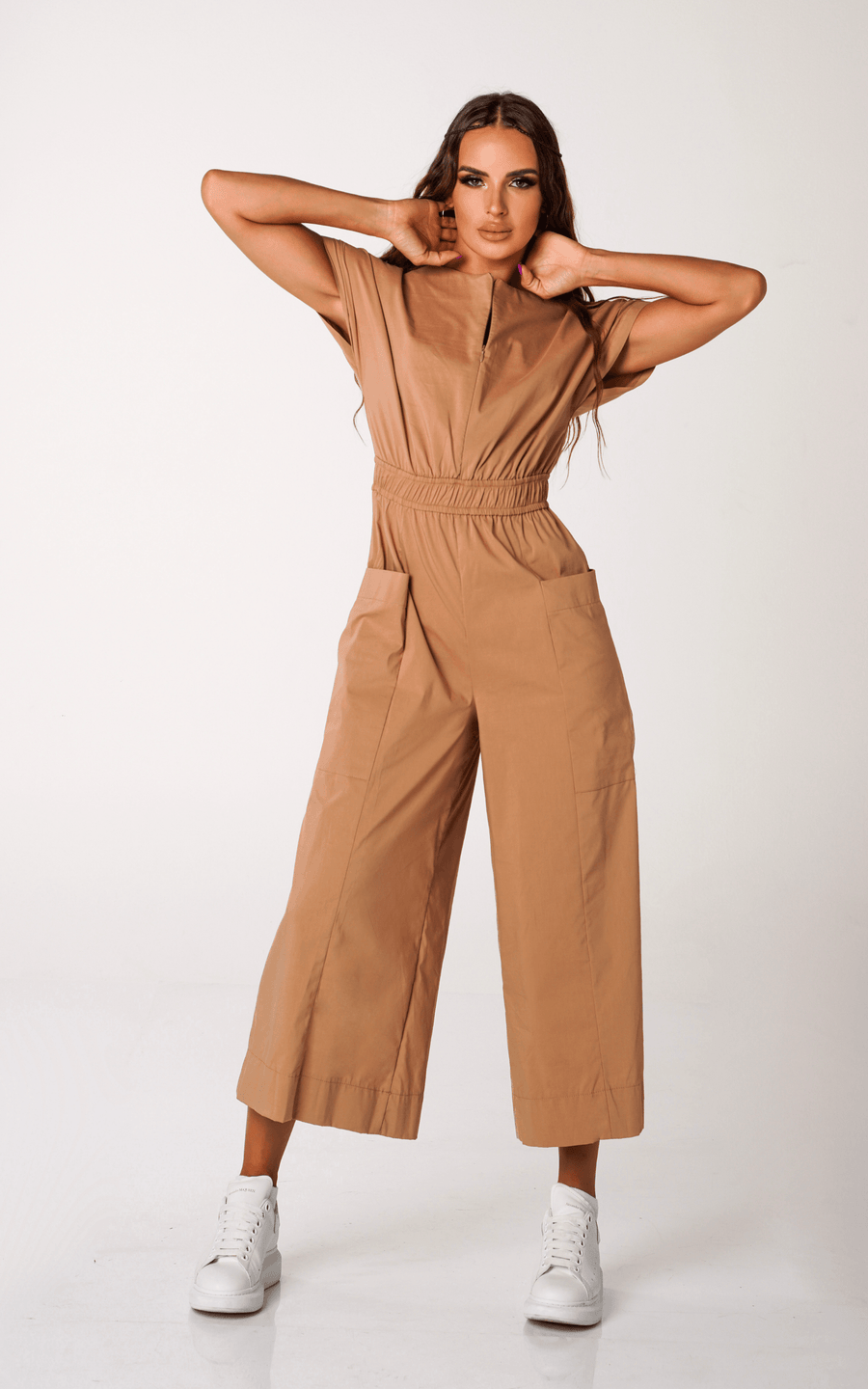 KIM | Women's Casual Sand Jumpsuit Overal | Tatiana Tretyak Brand