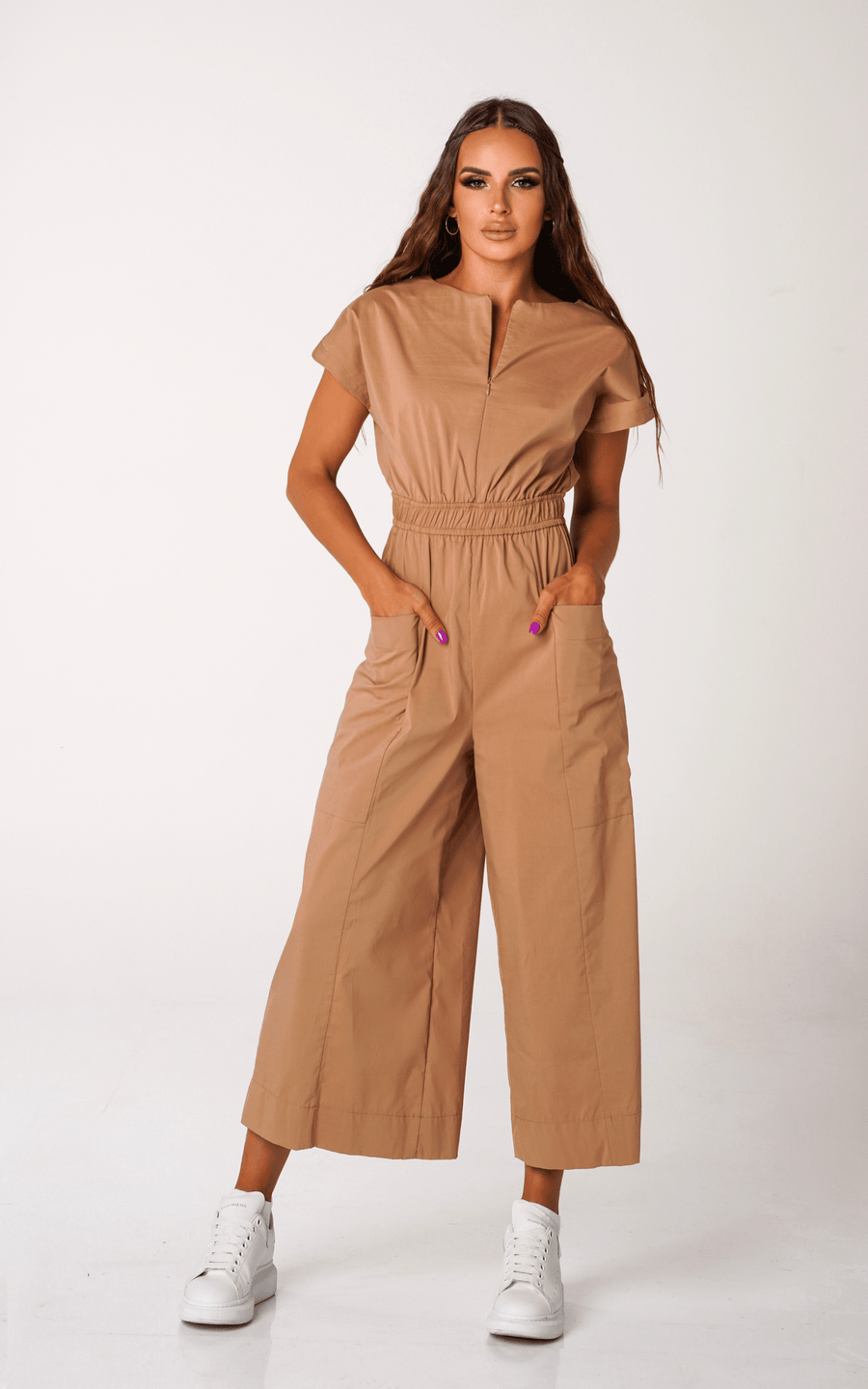 KIM | Women's Casual Sand Jumpsuit Overal | Tatiana Tretyak Brand