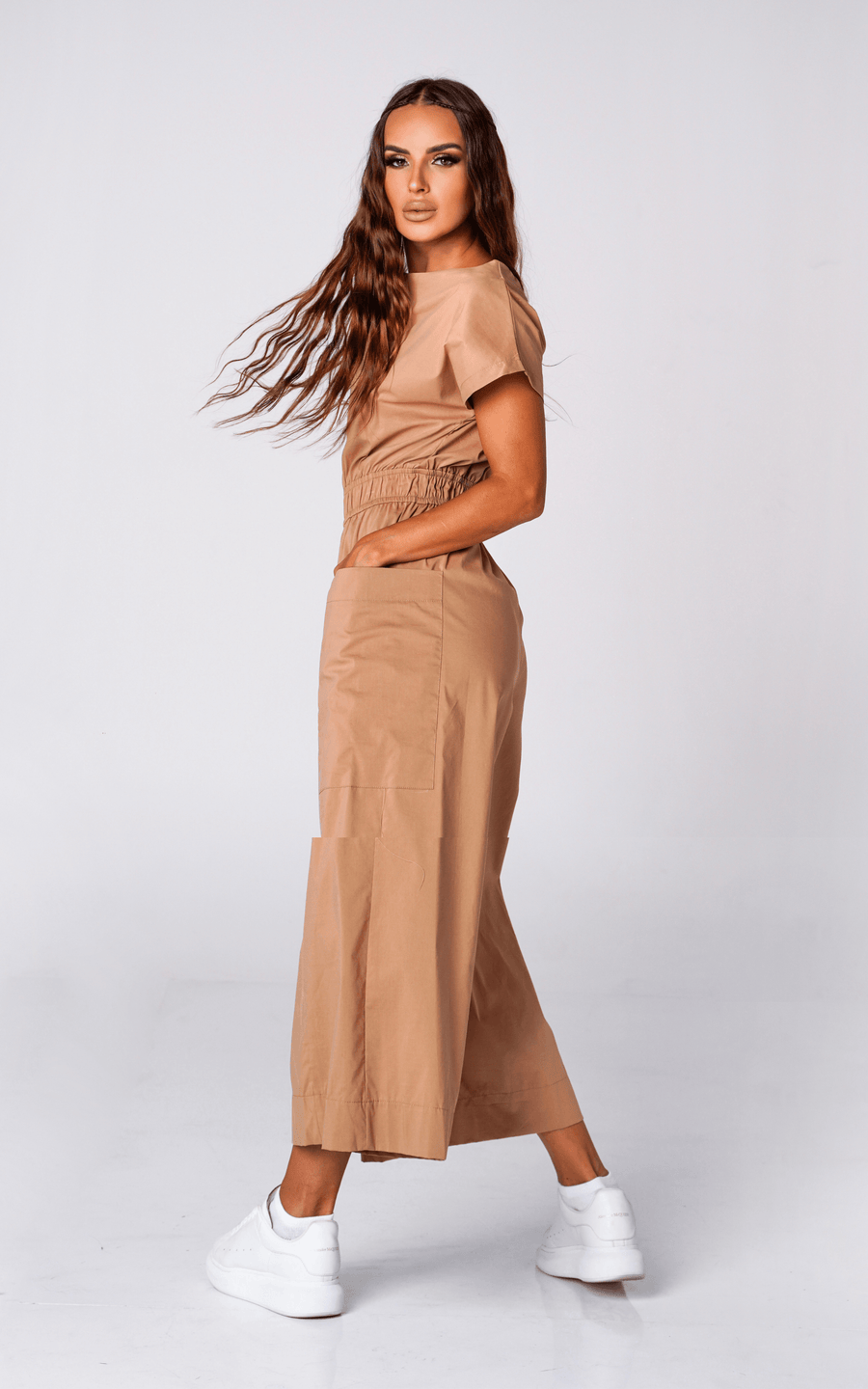 KIM | Women's Casual Sand Jumpsuit Overal | Tatiana Tretyak Brand