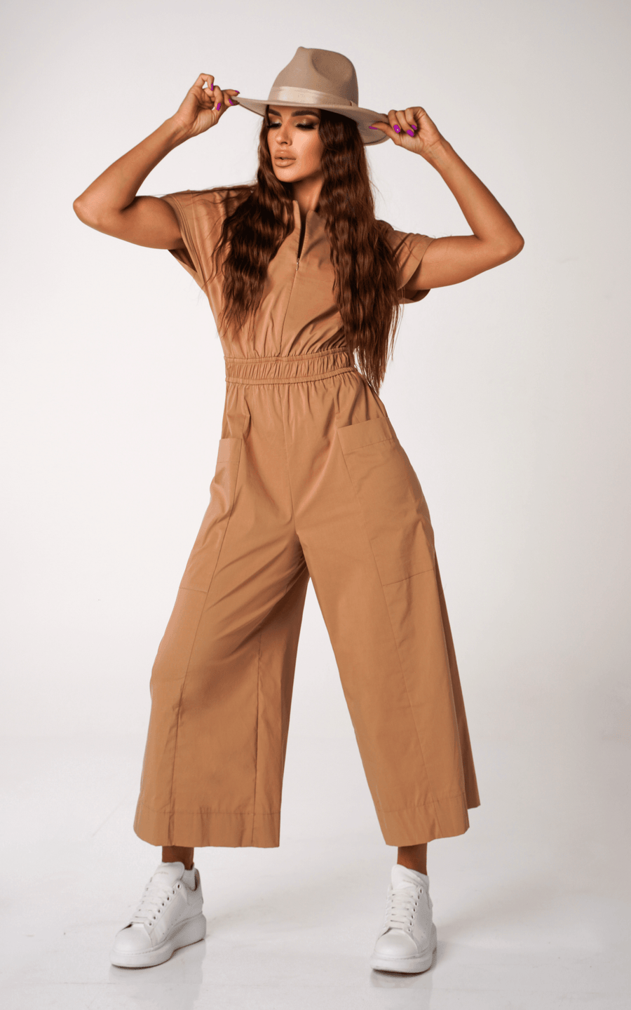KIM | Women's Casual Sand Jumpsuit Overal | Tatiana Tretyak Brand