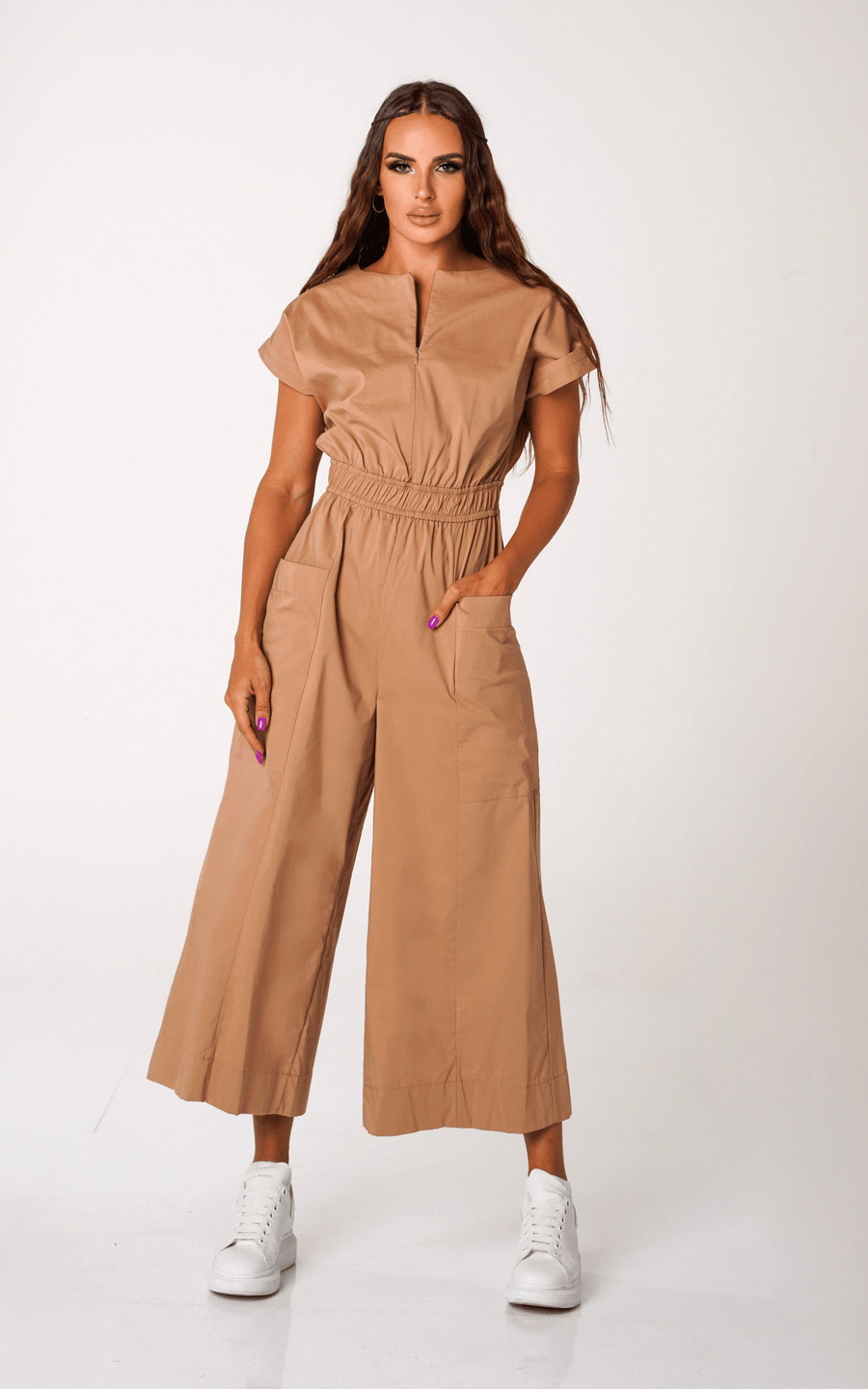 KIM | Women's Casual Sand Jumpsuit Overal | Tatiana Tretyak Brand