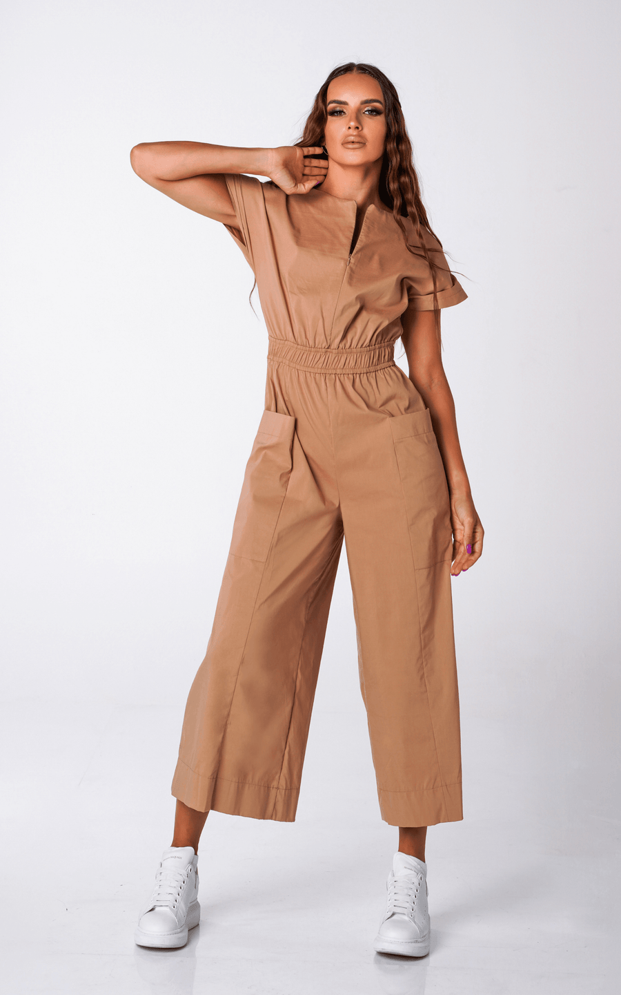 KIM | Women's Casual Sand Jumpsuit Overal | Tatiana Tretyak Brand